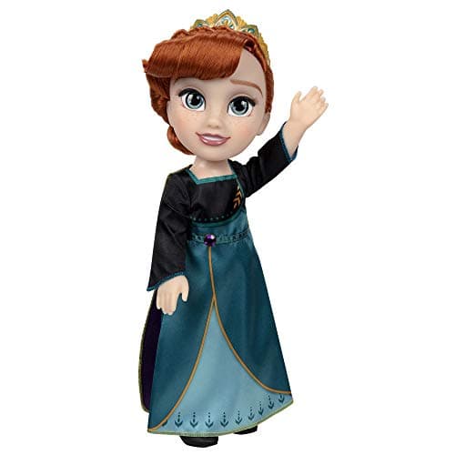 Image of Disney Frozen 2 Anna Doll – 14” / 35cm Tall Articulated Doll Dressed in Iconic Fashion Dress with the Crest of Arendelle Tiara for Extra Play, For Girls Aged 3+