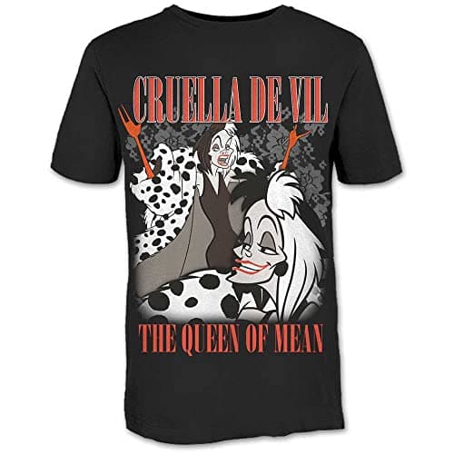 Image of Disney 101 Dalmations Cruella Homage Official Tee T-Shirt Mens Unisex (XX-Large) Black