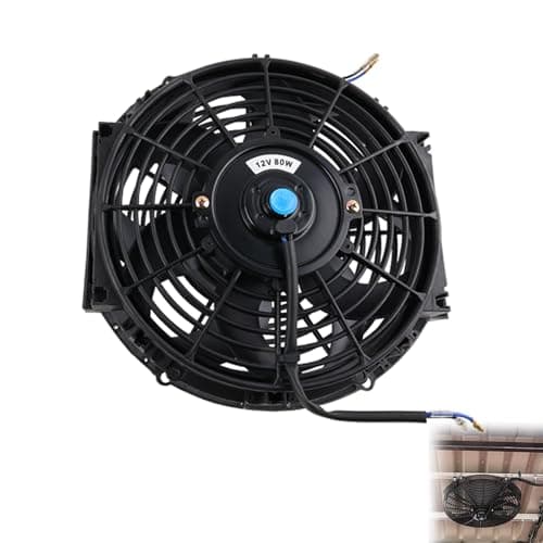 Image of VVORHSBELL 10 Inch Radiator Fan Car Cooling Fan 80W 12V Universal Slim Fan Compatible with Car Engine & Intercooler 6 Blade
