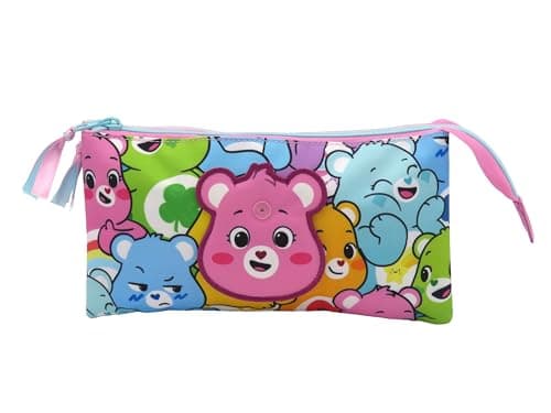 Image of CYPBRANDS Care Bears Trifold Pencil Case 5 Compartments School Supplies Pencil Case Colourful Official Product