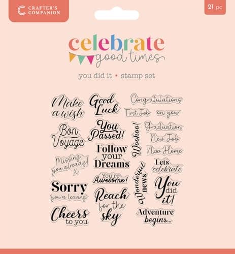 Image of Crafter’s Companion - Celebrate Good Times Collection Clear Acrylic Stamp - You Did It!
