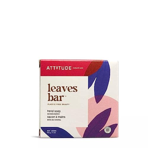Image of ATTITUDE Soap Bar, Natural Origin, Nourishing Cleanser for Hands and Body, Repairs and Soothes Dry Skin, Avocado Oil & Shea Butter, EWG Verified & Vegan, Sandalwood, 113 g