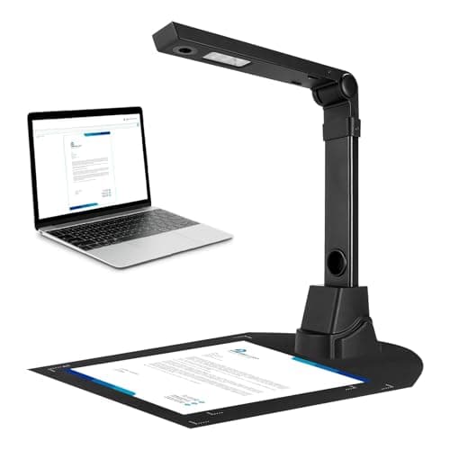 Image of 12MP Portable Document Scanner, A3 Size High Resolution Document Camera & Scanner, Multi-language OCR Recognition Capability, USB Document Camera for Teachers Office (for Windows)