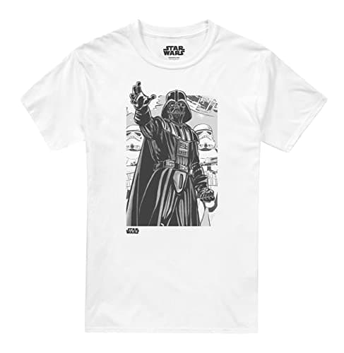 Image of Cotton Soul Star Wars Darth Vader Force Mono Unisex T Shirt, White, XX-Large