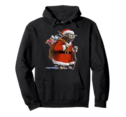 Image of Star Wars Christmas Yoda Santa Claus Costume Pullover Hoodie