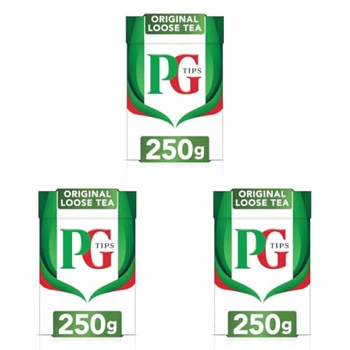 Image of PG Tips Loose Black Tea 250g, Refreshing And Flavourful Blend (Pack of 3)
