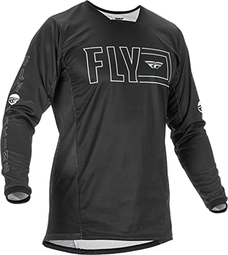 Image of Fly Kinetic Fuel Adult Jersey (Black/White) Size Large