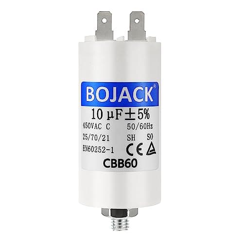 Image of BOJACK CBB60 10uF 450V Motor Start Capacitor for Swimming Pool Pump 10µF 450Volt 35x68MM Connector M8 50/60Hz