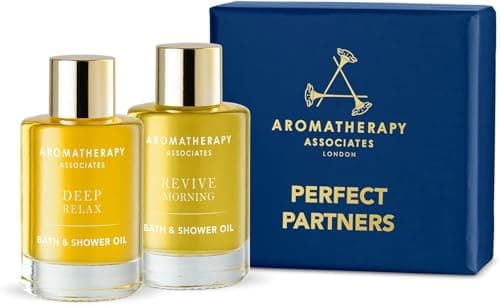 Image of Aromatherapy Associates Perfect Partners Gift Set - 2x 9ml Must-Have Duo Of Revive Morning And Deep Relax Bath & Shower Oil. Exceptionally Pure, High Concentration, Essential Oil Blends.