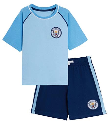 Image of MANCHESTER CITY Kids Short Pyjamas 11-12 Years Blue
