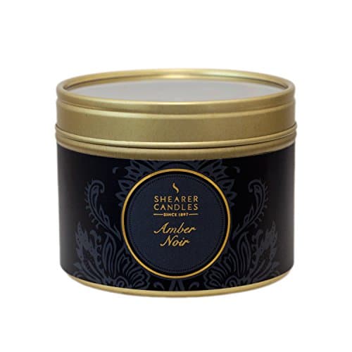 Image of Shearer Candles Amber Noir Small Scented Gold Tin Candle - Black, Packaging May Vary