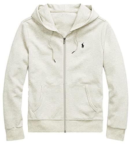 Image of POLO RALPH LAUREN mens Double-knit Full-zip HoodieSweatshirt, Ralph Lauren Grey, M