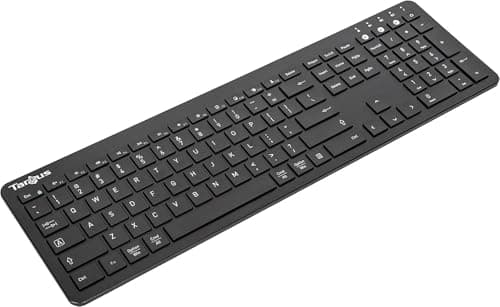 Image of Fiinix Targus Multi-Device Bluetooth Full Size Keyboard | Permanent Anti-Microbial Body | Connect to: PC, Tablet, Laptop & Smartphone | iOS, Windows, Android & Linux Compatible | UK QWERTY Layout
