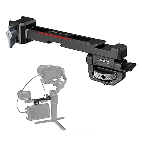 Image of SMALLRIG RS 4 RS 3 RS 2 RSC 2 Monitor Mount, 165° Tilt Adjustment, QR NATO Clamp, with Dual Cold Shoe Mount, 1/4''-20 Thread Holes, for DJI RS 4 Mini/ 4 Pro/ 4/3 Pro/ 3/2/ RSC 2-3026B
