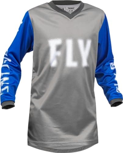 Image of Fly MX Jersey Youth F-16 Grey/Blue (YXL)