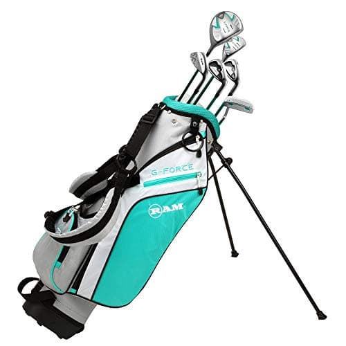 Image of Ram Golf Junior G-Force Girls Right Hand Golf Clubs Set with Bag (Ages: 7-9, 9 Pieces Golf Set)