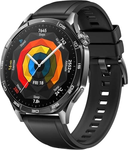 Image of HUAWEI Watch GT 5 46 mm Smartwatch, Stylish Design, New Running and Cycling Mode, Health Monitor, 14 Days Battery Life, iOS and Android, Black
