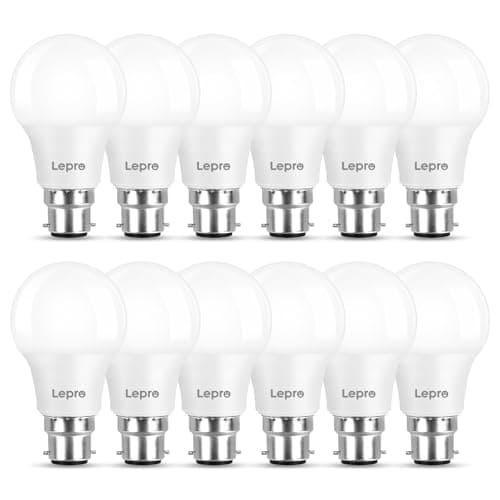 Image of Lepro Bayonet Light Bulbs 60W Equivalent, Warm White 2700K, 8.5W 806lm LED Bayonet Bulb, B22 LED Bulbs, BC GLS Energy Saving Lightbulbs Bayonet, Non-dimmable, Pack of 12