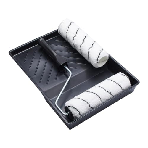 Image of ProDec Advance 9 inch x 1.75" 4 piece Twin Medium Pile Microfibre Woven Paint Rollers, Cage Frame and Tray Set for Painting with Emulsion Paints on Interior Walls and Ceilings, 9"