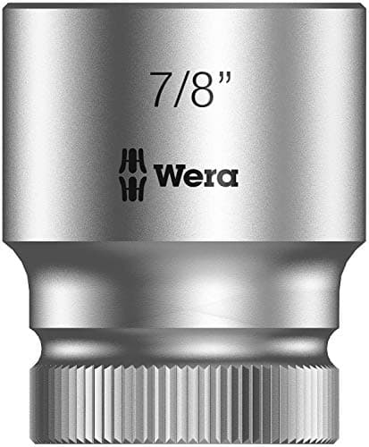 Image of Wera 05003628001 7/8-Inch 8790 HMC Zyklop Socket with Hexagon Drive - Silver