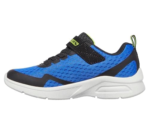 Image of Skechers boys Microspec Max Sneaker, Royal/Black, 2 Little Kid US