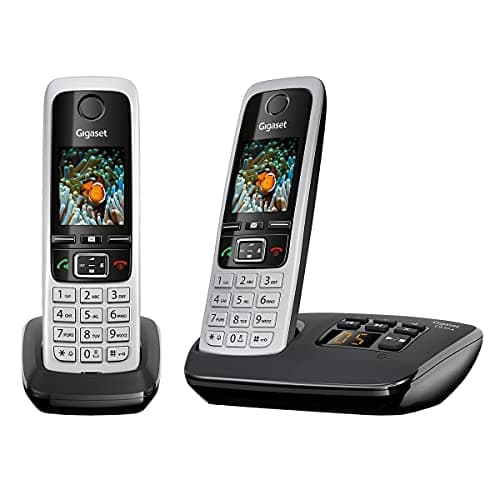 Image of Gigaset C630A DUO - Premium Cordless Home Phone with Answer Machine and Nuisance Call Block - 2 Handsets, Silver/Black