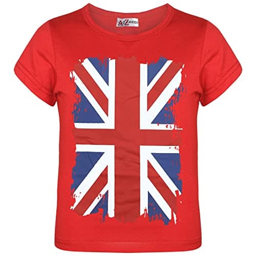Image of A2Z 4 Kids Girls Boys T-Shirts Soccer Team Football World Cup Support T Shirt Union - T Shirt 551 Red 11-12