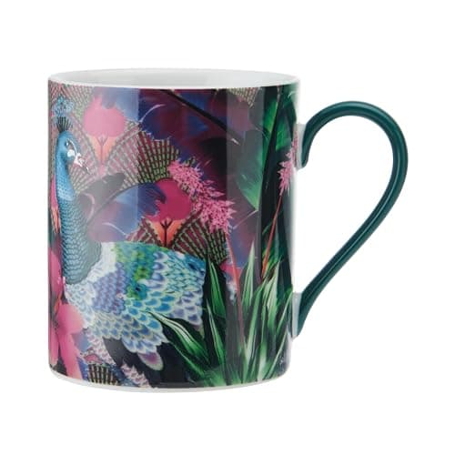 Image of MIKASA x Sarah Arnett Porcelain Mug, 350ml, Peacock Print