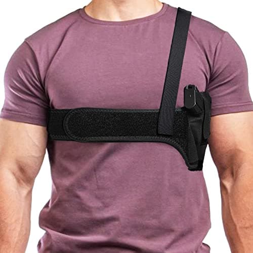 Image of ZONSUSE Pistol Holster Underarm,Concealed Pistol Holster, Universal Shoulder Holsters, Left Right Armpit Holsters, Adjustable Straps, for Pistols Airsoft Men Women Self Defense Training (50in)