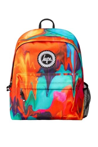 Image of hype school uni casual work hiking day backpacks for kids boys girls teens men and women (Multi Oil Drips, One Size)