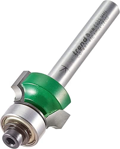Image of Trend CraftPro Bearing Guided Round Over Router Cutter, 1/4 Inch Shank, 3.2mm Radius, 9.5mm Cut Length, Includes Multiple Bearings, Tungsten Carbide Tipped, C074X1/4TC