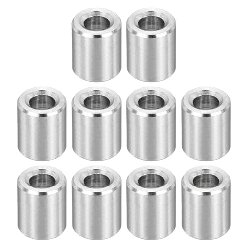 Image of PATIKIL M4 Stainless Steel Spacers, 12Pcs Metal Spacer 4mm ID x 8mm OD x 10mm L Screw Standoff for 3/16" or M4 Screw
