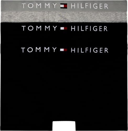 Image of Tommy Hilfiger Men’s 3 Pack Trunks Underwear, Multicolor (Des Sky/Grey Htr/Des Sky), XL