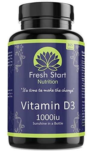 Image of Vitamin D3 1000iu Tablets | 365 (1 Year Supply) Vegetarian Vitamin D Supplement Tiny Easy to Swallow Pills | VIT D as Cholecalciferol | Fresh Start Nutrition