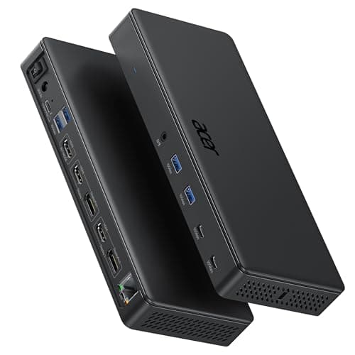 Image of acer 15-in-1 Laptop Docking Station Support DisplayLink Triple Monitors, USB C Docking Station, 130W Power Adapter, 10Gbps Data Transfer, 1Gbps Ethernet for MacBook Pro/Air, Acer Laptops, PC and More