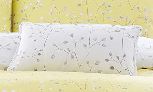 Image of Lancashire Bedding Pillow Yellow Rose Hip Floral Cotton Rich 200TC Boudoir with Cushion Cover Modern Minimalist Style Solid Decorative Soft Rectangle