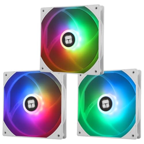 Image of TR-Thermalright TL-C14CW-S X3 140mm CPU PWM Fan,1500RPM Silent Cooling,White CPU Fan 3-pack,Large Air Volume 75.8CFM,ARGB LED,Can be Paired with Chassis/CPU Cooler