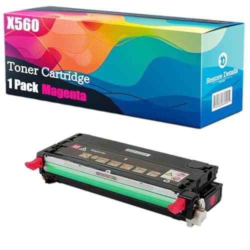 Image of High Yield X560 X560H2KG X560H2CG X560H2MG X560H2YG Toner Cartridge Compatible for Lexmark X560dn X560n Printer, Unleash High-Definition Printing, Achieving 10000 Pages (Magenta)