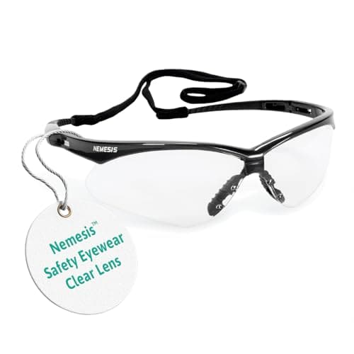 Image of Ansell KleenGuard Nemesis Safety Glasses Anti-Fog PPE Eye Protection, Lightweight Wraparound Eyewear for Construction, Shooting, Outdoor & Industrial Use – Transparent, Single Pair