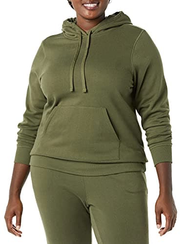 Image of Amazon Essentials Women's Fleece Pullover Hoodie (Available in Plus Size), Olive, Large