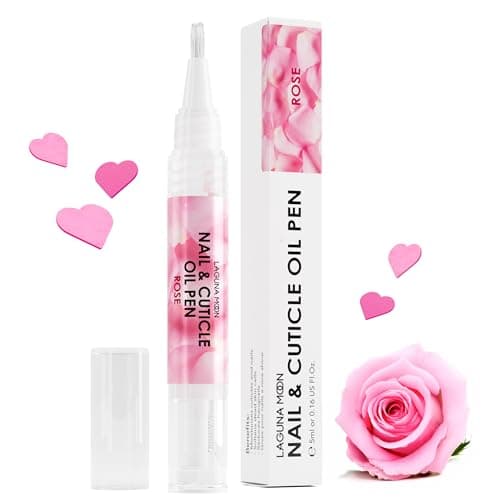 Image of Lagunamoon Moisturizing Nail & Cuticle Oil Pen Jojoba Seed Oil Hand & Nail Treatment Rose Nail Oil Pen 5ml