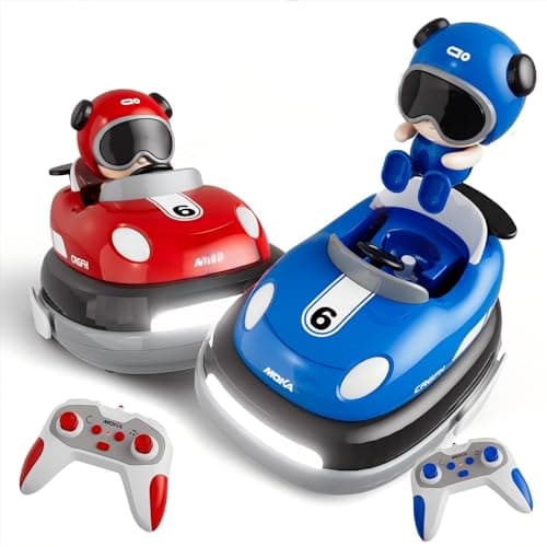 Image of 2-Player Battle RC Car Set | Toddler & Boys’ Children's Day | Cartoon Remote Control Bumper Cars with Lights & Sound – Racing Set (Drift + Bump Modes) | 360° Spinning | Rechargeable Kids’ Race Cars