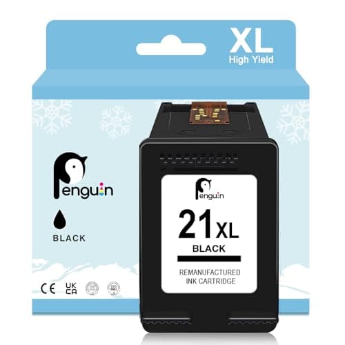 Image of Penguin 21XL Printer Ink Cartridge Replacement Black for HP 21 XL Compatible with DeskJet F2140 F2180 F2110 F2120 F2128 PSC 1400 OfficeJet 4315 PSC 1400 High Yield