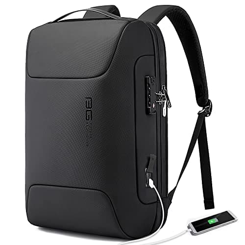 Image of BANGE Anti Theft Backpack with USB charging Port,Lightweight Business Backpack for Men and Women, Black(upgrade), M, Laptop
