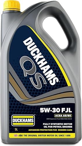 Image of Duckhams QS 5W-30 FJL Fully Synthetic Engine Oil 5 Litres, ACEA A5/B5, Ford WSS-M2C913-D, Premium 5W-30 Oil for Ford DuraTec, DuraTorq, Zetec Engines To Enhance Protection, Efficiency & Performance