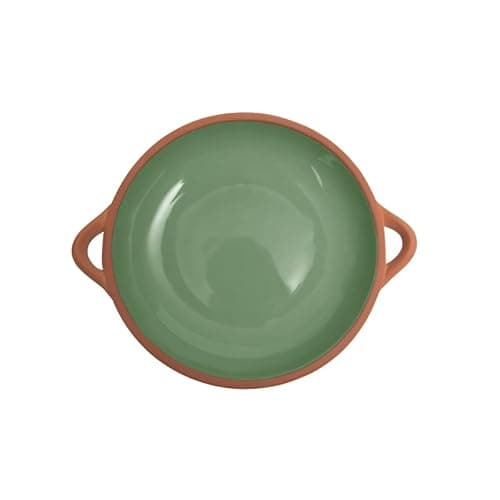 Image of Dexam Sintra Large Glazed Terracotta Tapas Dish - Green