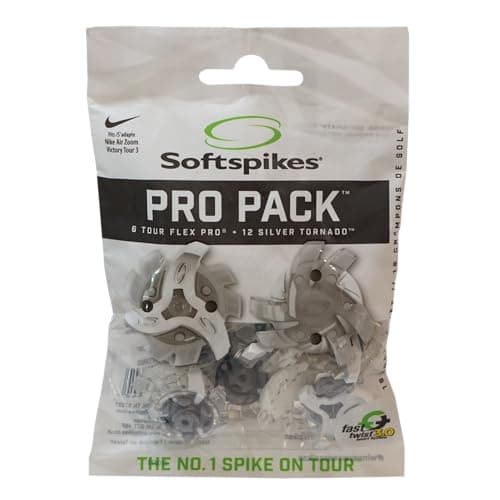 Image of Softspikes - Replacement Spikes for Nike Tour Victory 3 - Tour Flex Pro/Tornado Pro Pack - 18 Count, Transclucent/White