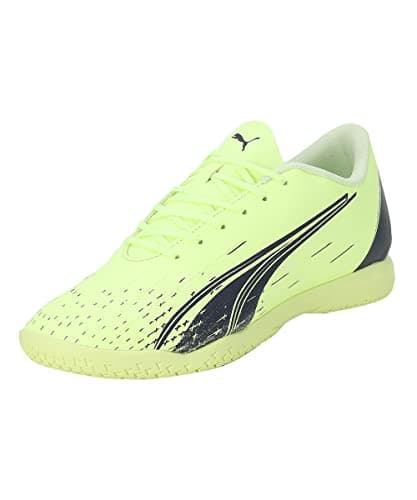 Image of PUMA Men's Ultra Play It Soccer Shoe, Fizzy Light Parisian Night Blue Glimmer, 9.5 UK