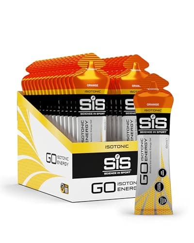 Image of Science In Sport GO Isotonic Energy Gels, Running Gels with 22 g Carbohydrates, Low Sugar, Orange Flavour, 60 ml Per Serving (30 Pack)