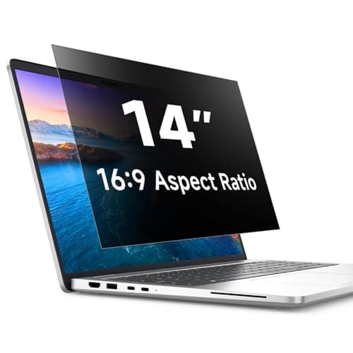 Image of STARY Laptop Privacy Screen 14 Inch Removable, 16:9 Aspect Ratio Anti Spy Blue Light Glare Laptop Privacy Shield for Dell/Hp/Acer/Lenovo/ThinkPad/Samsung/Asus/Sony